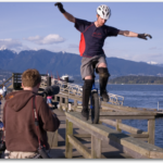 Mountain Bike Racing on One Wheel